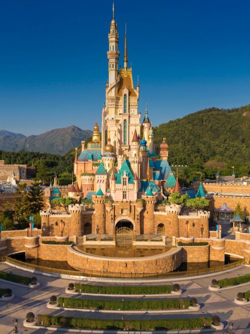 Disneyland Castle Warped Into Many Castles